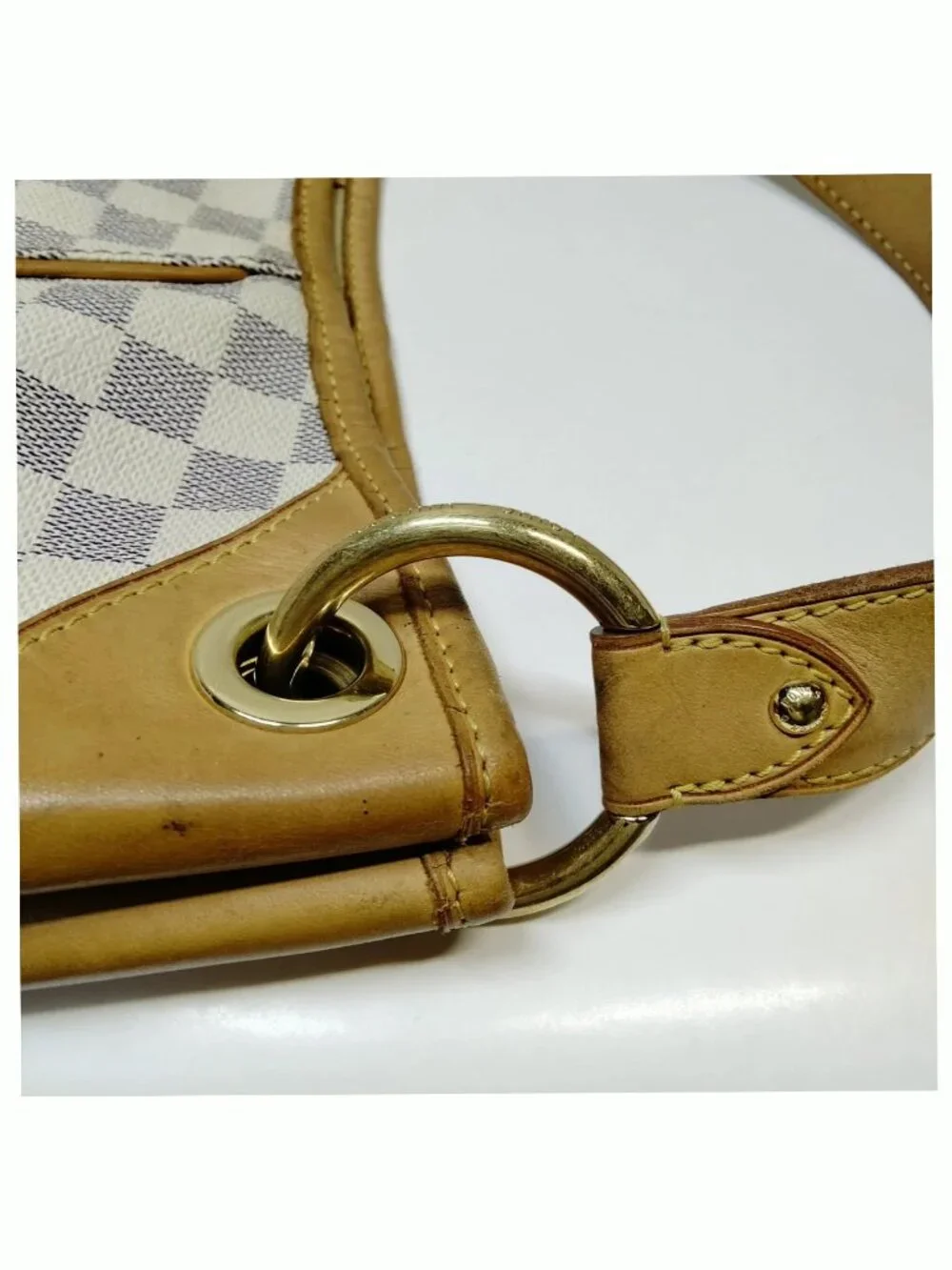 Authentic Louis Vuitton Galliera GM Damier Azur Hobo Shoulder Bag Large LV Tote - Picture 9 of 16
